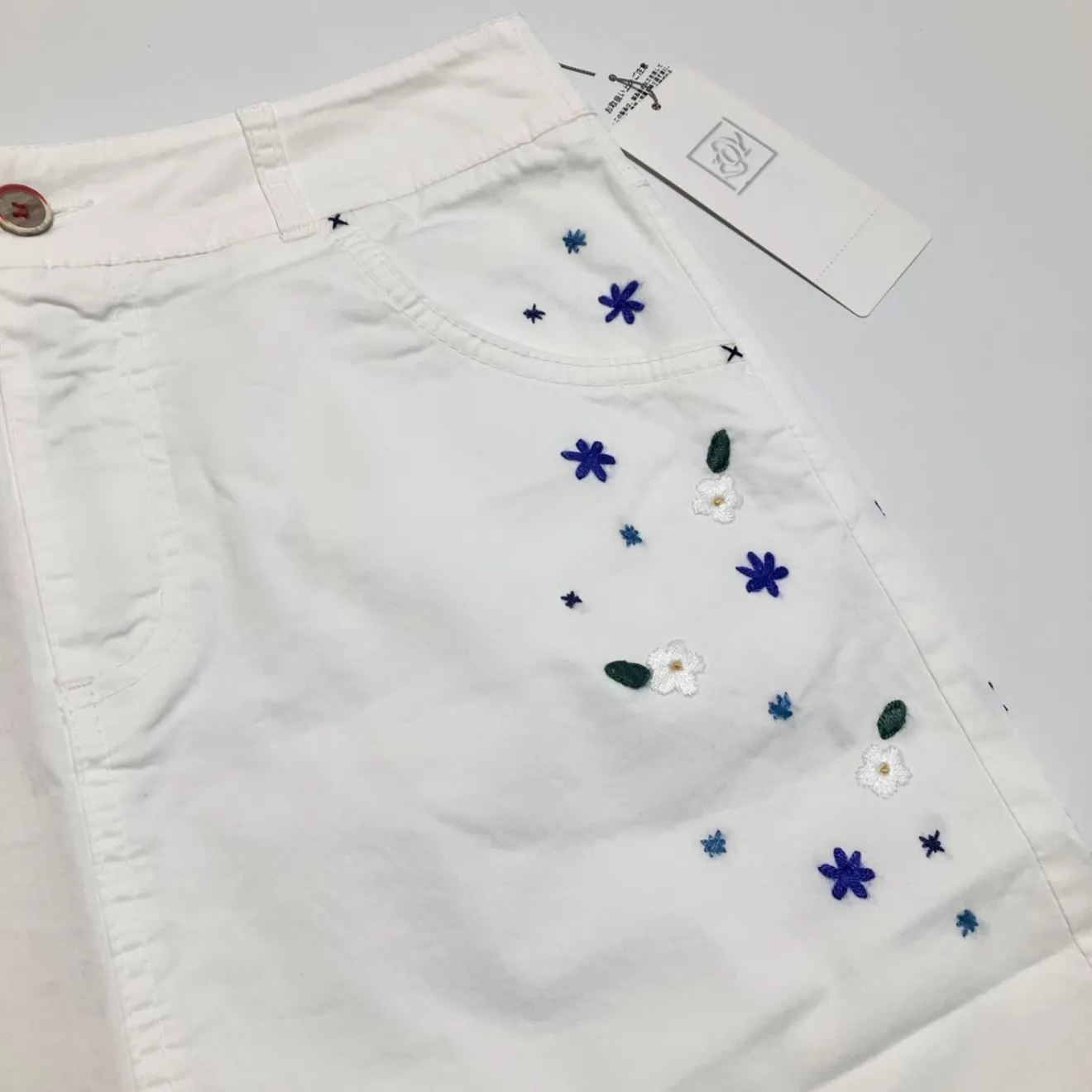 新品 ZOY ゾーイ スカート レディース L ホワイト ゴルフ 春 夏 秋 花柄 インナー付き