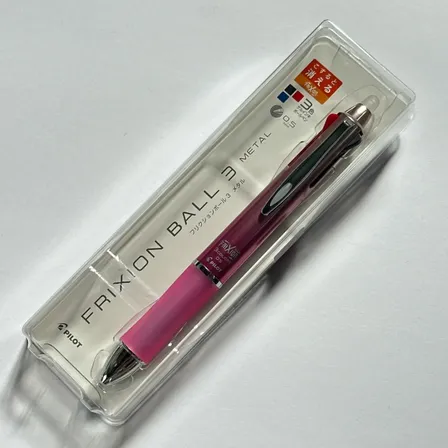 PILOT フリクションボール3 メタル グラデーションピンク 0.5mm 3色ボールペン