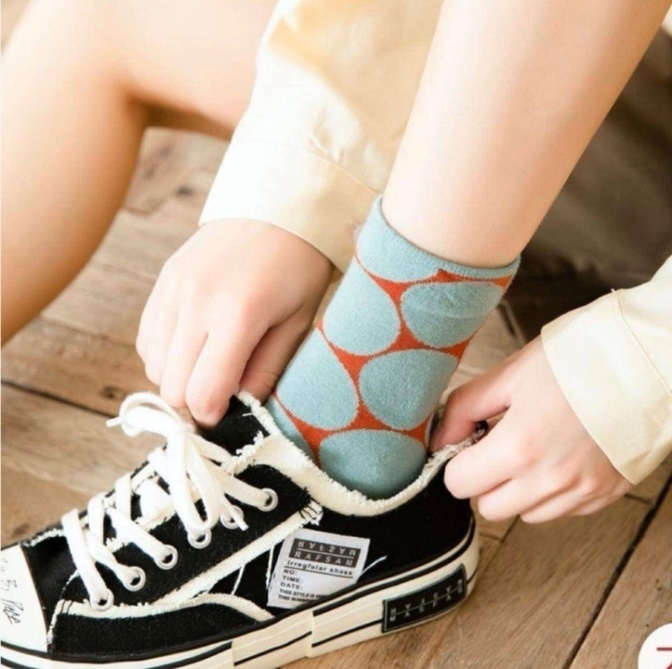 ★アート柄ソックス no.0 88★ 22〜25 レディース 個性的 北欧柄 おしゃれ 靴下