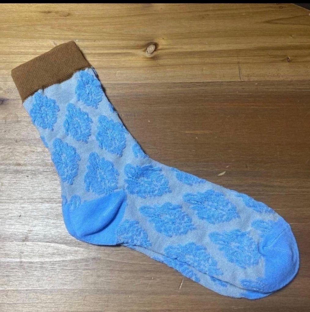 ★アート柄ソックス no.031★ 22〜25 レディース 個性的 北欧柄 おしゃれ 靴下