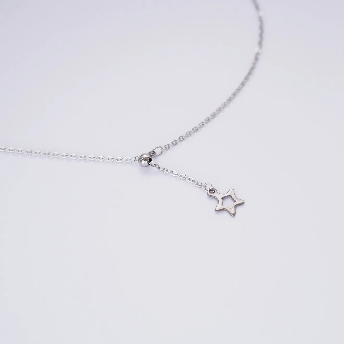 【金属アレルギー対応!】星に願いを＊3連星2wayY字ロングネックレス　ゴールド/シルバー