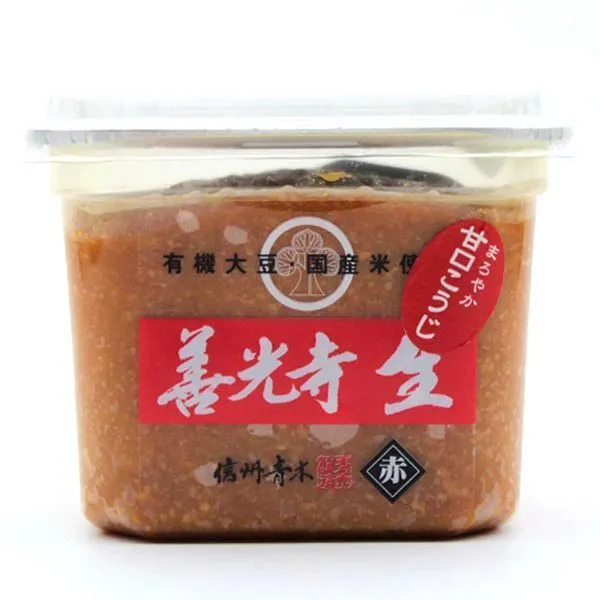 善光寺 生(赤) 750g【みそ・味噌】加熱殺菌していない生みそで本来の風味がいきています。