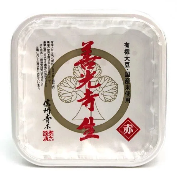 善光寺 生(赤) 750g【みそ・味噌】加熱殺菌していない生みそで本来の風味がいきています。