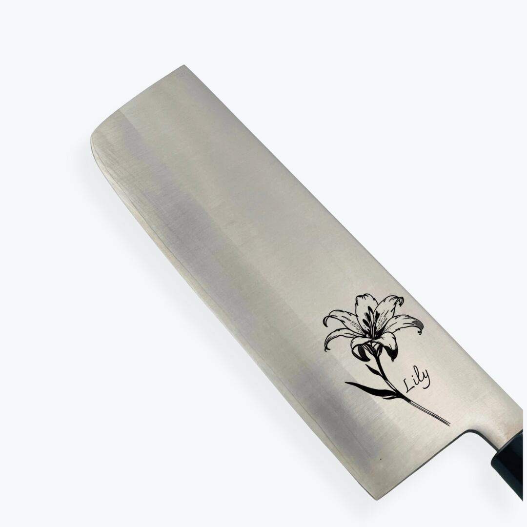 【リリィ】菜切り包丁　刃渡り15.6cm　日本製　名入れ　刻印｜cherish 1st