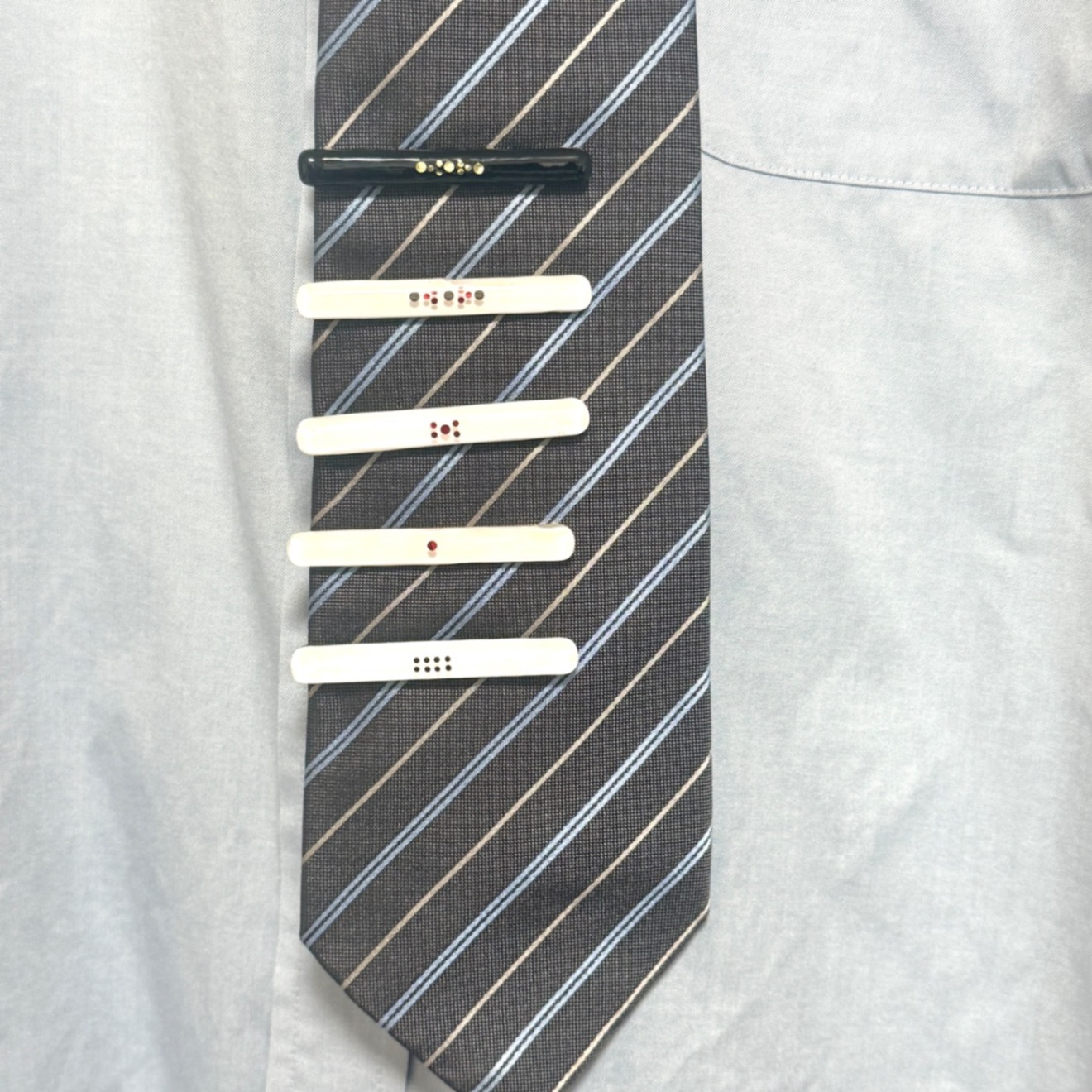 【麻雀】選べる点棒ネクタイピン（黒棒・1万点・5千点・千点・百点）