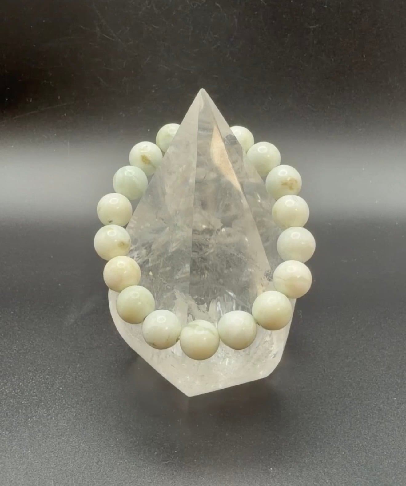 国石　糸魚川翡翠　10mm　白草　035　