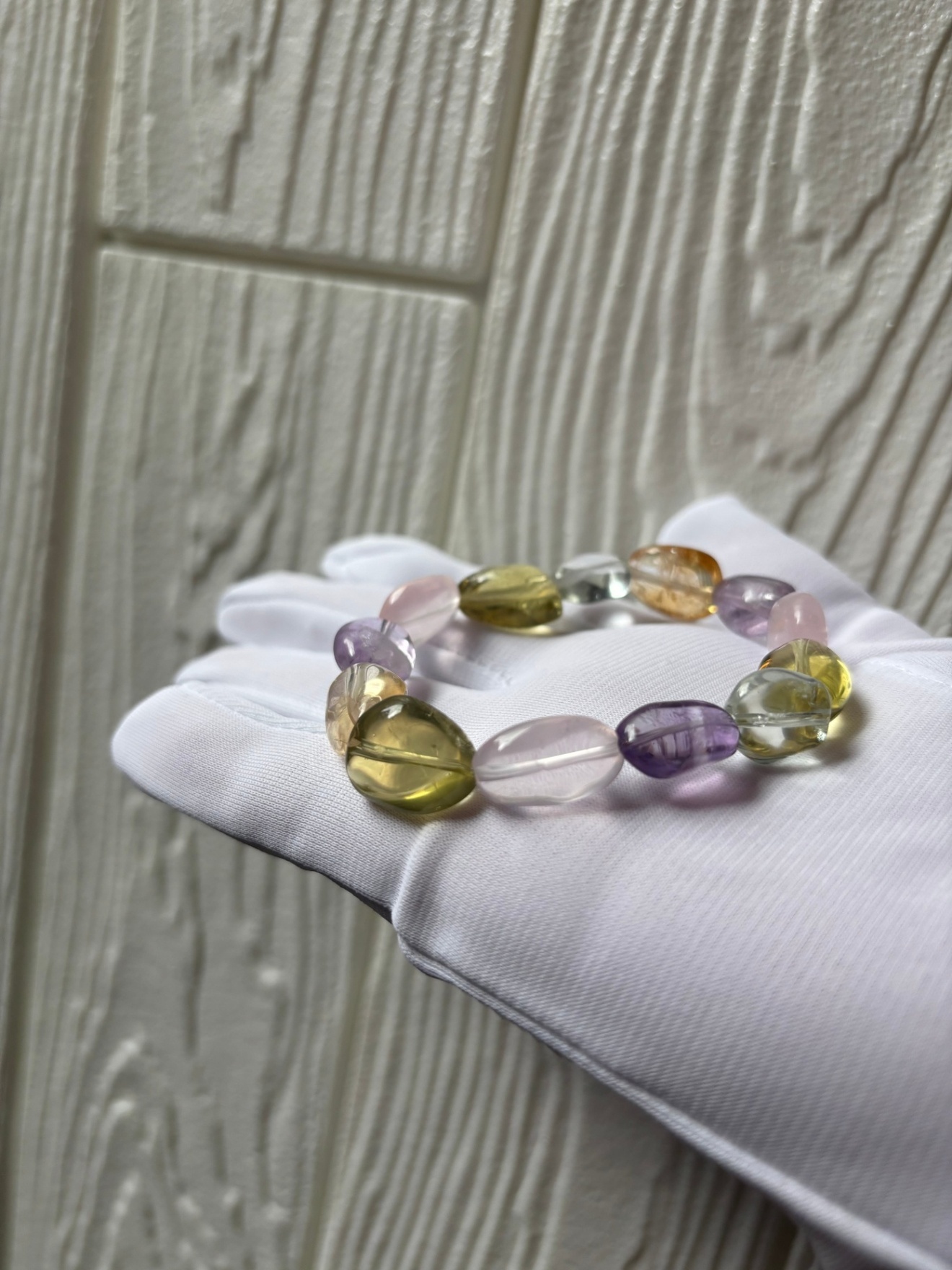 〜キャンディブレスレット〜天然石（アクアマリン、ローズクォーツ、アメジスト、シトリン、ペリドット）