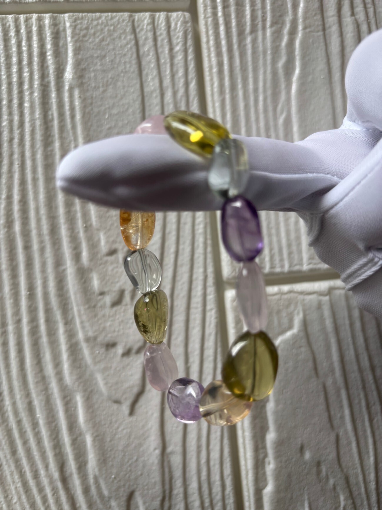 〜キャンディブレスレット〜天然石（アクアマリン、ローズクォーツ、アメジスト、シトリン、ペリドット）