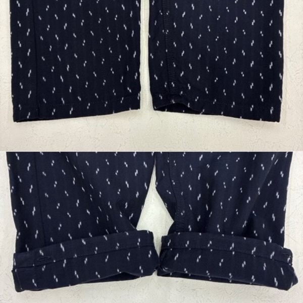 久留米絣　儀右ヱ門　もんぱん　紺/白　L
