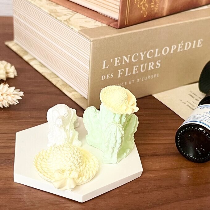 アロマストーン　ダックス　サボテン【お揃いの麦わら帽子】