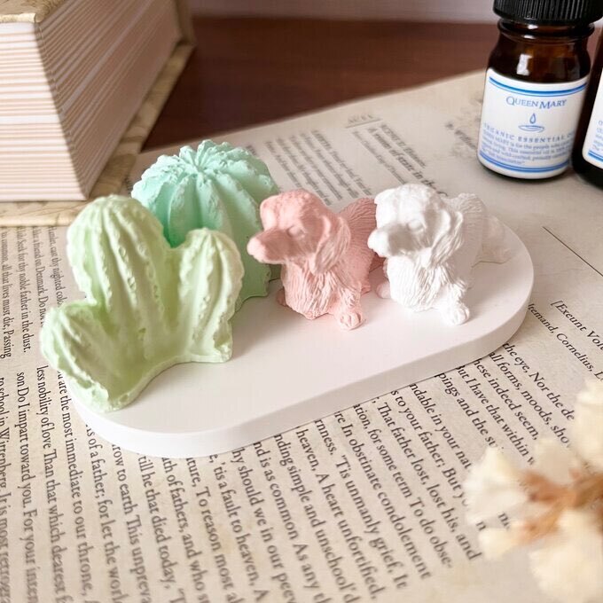 サボテンとダックスのアロマストーン