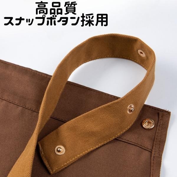 ワークエプロン 防水 撥水 かぶるだけ ショート丈 グリーン