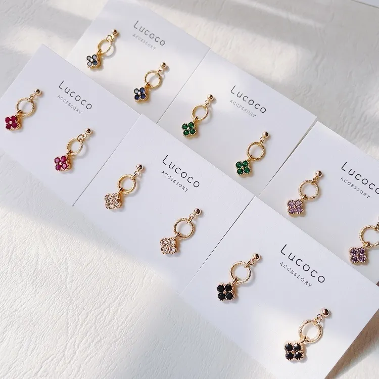 🌿フラワービジュー ピアス（イヤリング）｜選べるカラー｜小ぶり×ゴールドリング