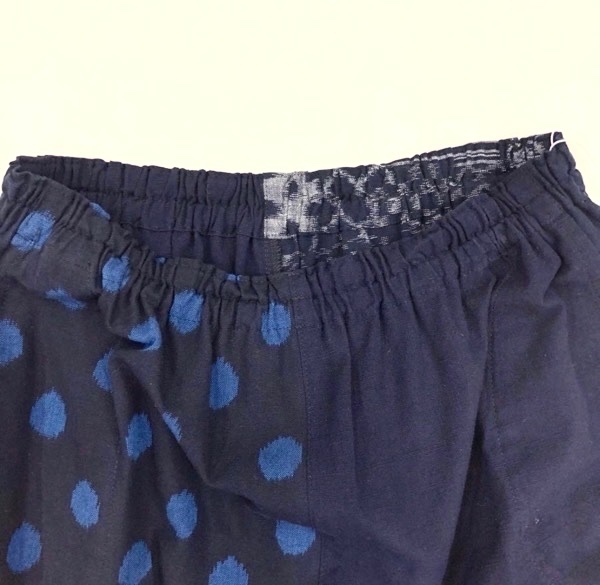 久留米絣　ワイドパンツ　フリーサイズ　藍暦