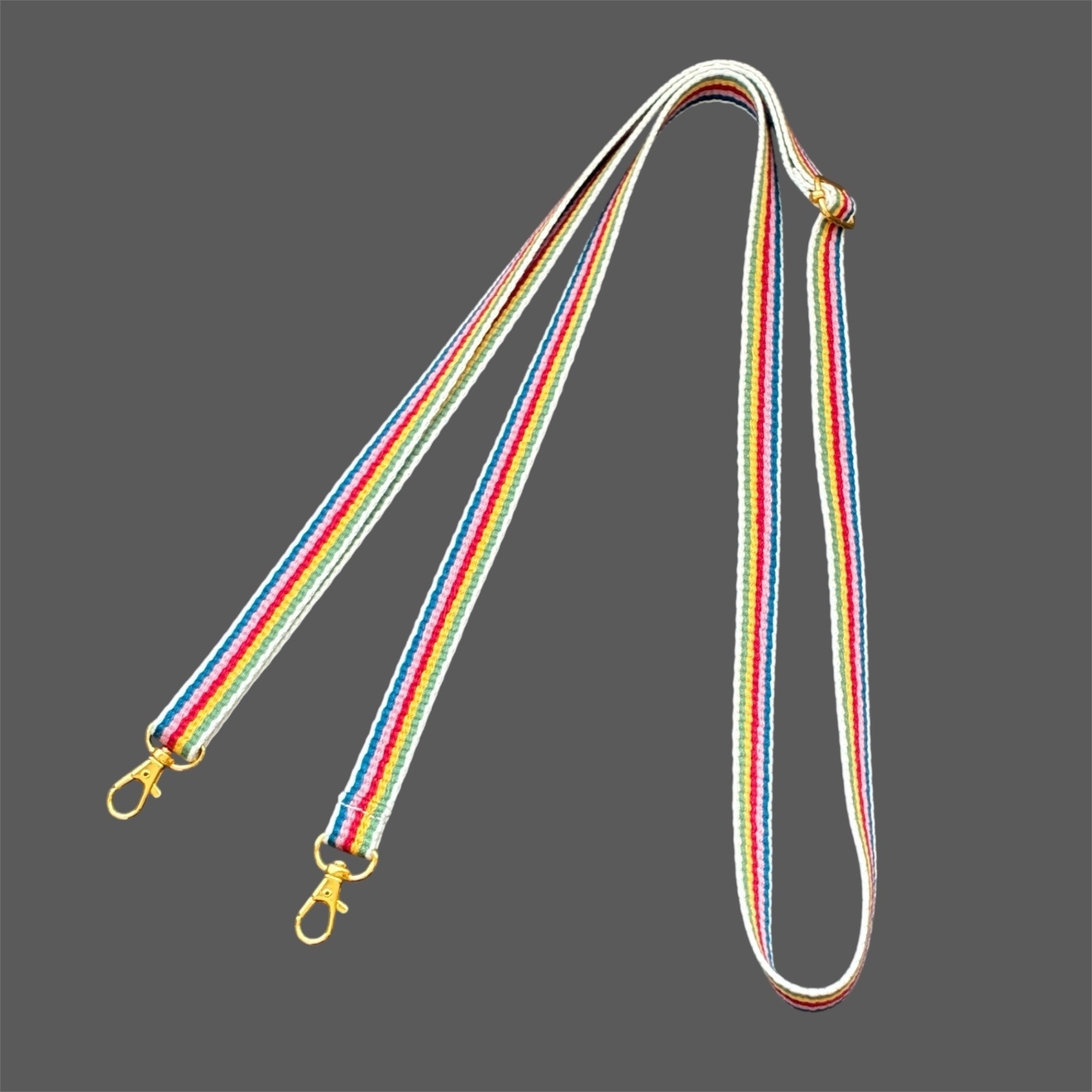 揃っておめかし！【5つの力】カラー　長さ調節できるロングストラップ（ビビッドカラー）