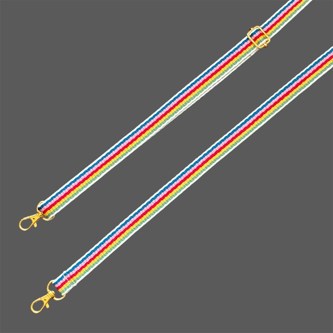 揃っておめかし！【5つの力】カラー　長さ調節できるロングストラップ（ビビッドカラー）