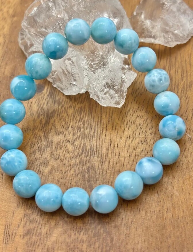 【リベ🦁限定価格】⭐︎夏におすすめ⭐︎ ラリマー　ブレスレット　9.5㎜. 150