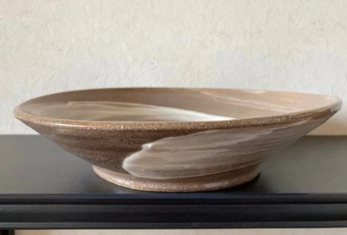 丸大皿(刷毛目) 皿 器 和食器 陶器 受賞作家 手作り 一点物 ㉜