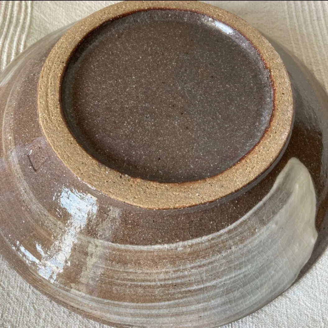 丸大皿(刷毛目) 皿 器 和食器 陶器 受賞作家 手作り 一点物 ㉜
