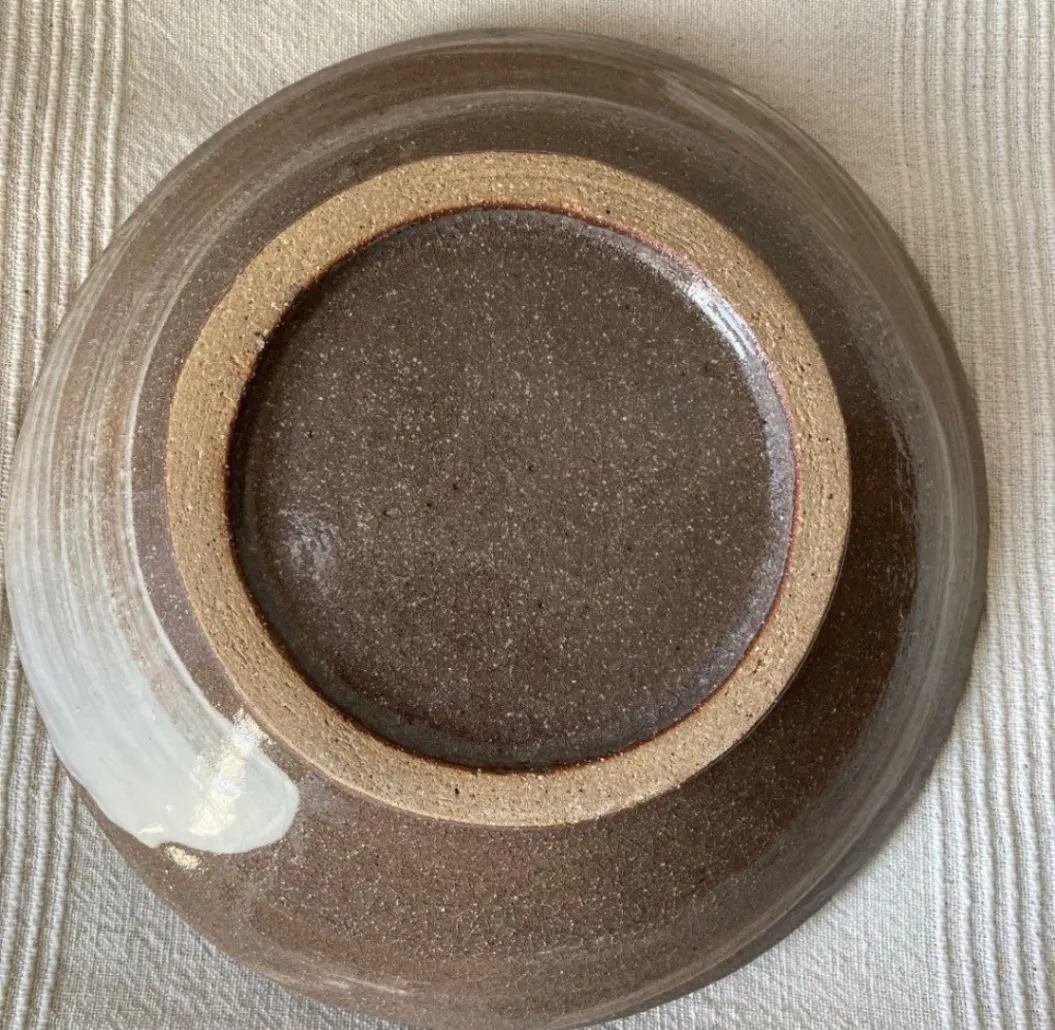 丸大皿(刷毛目) 皿 器 和食器 陶器 受賞作家 手作り 一点物 ㉜