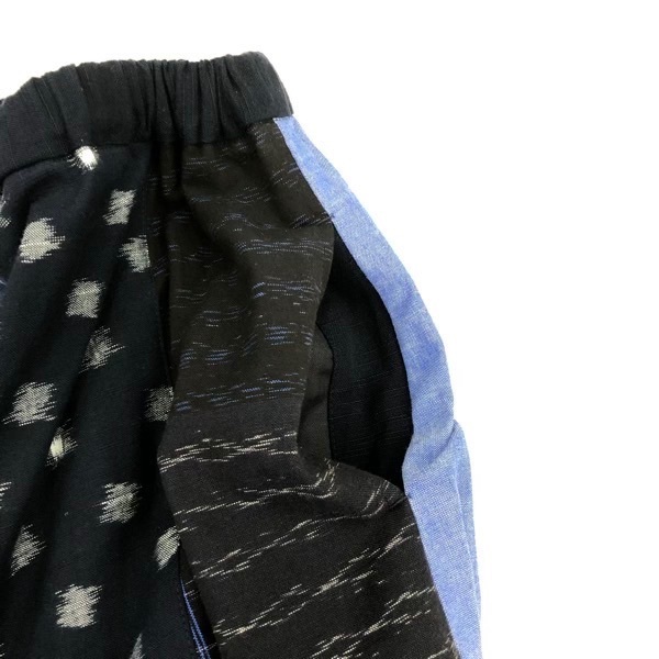 久留米絣　儀右ヱ門　パッチワークスカート　M~L