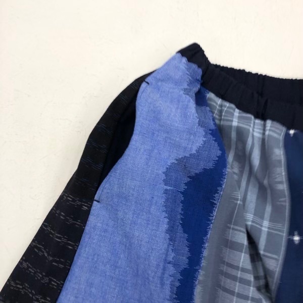 久留米絣　儀右ヱ門　パッチワークスカート　M~L