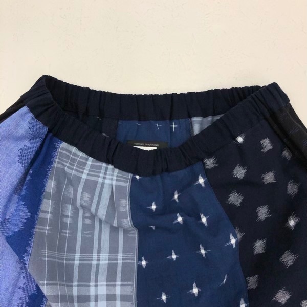 久留米絣　儀右ヱ門　パッチワークスカート　M~L