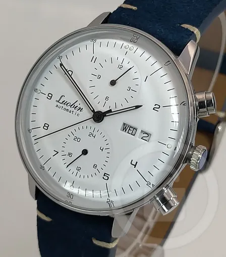 徹底ドレススタイル【機械式多機能/新品】裏スケ ３カレンダー スエードロイヤル革