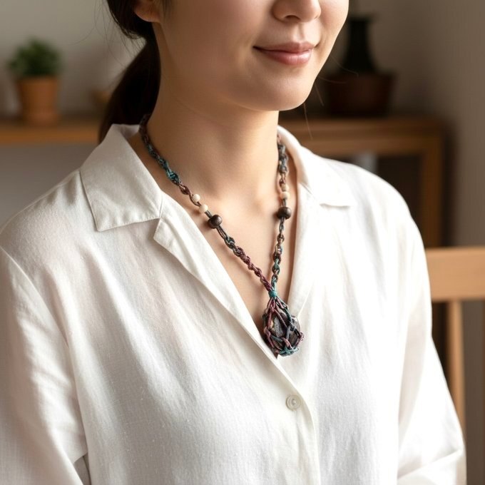 送料無料 | 視線くぎ付け！陶器の「ころんとネックレス」