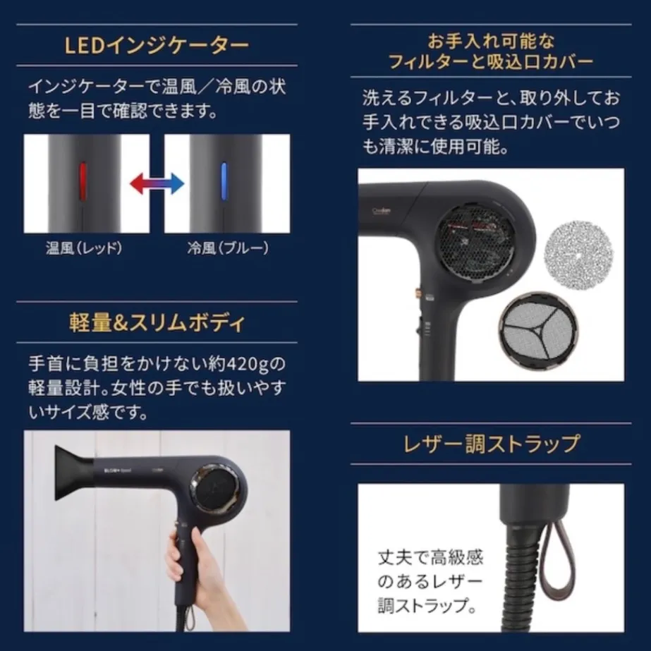 〖毎日のドライヤー時間を短く〗大風量プラズマイオンドライヤー｜BLOW+ Speed