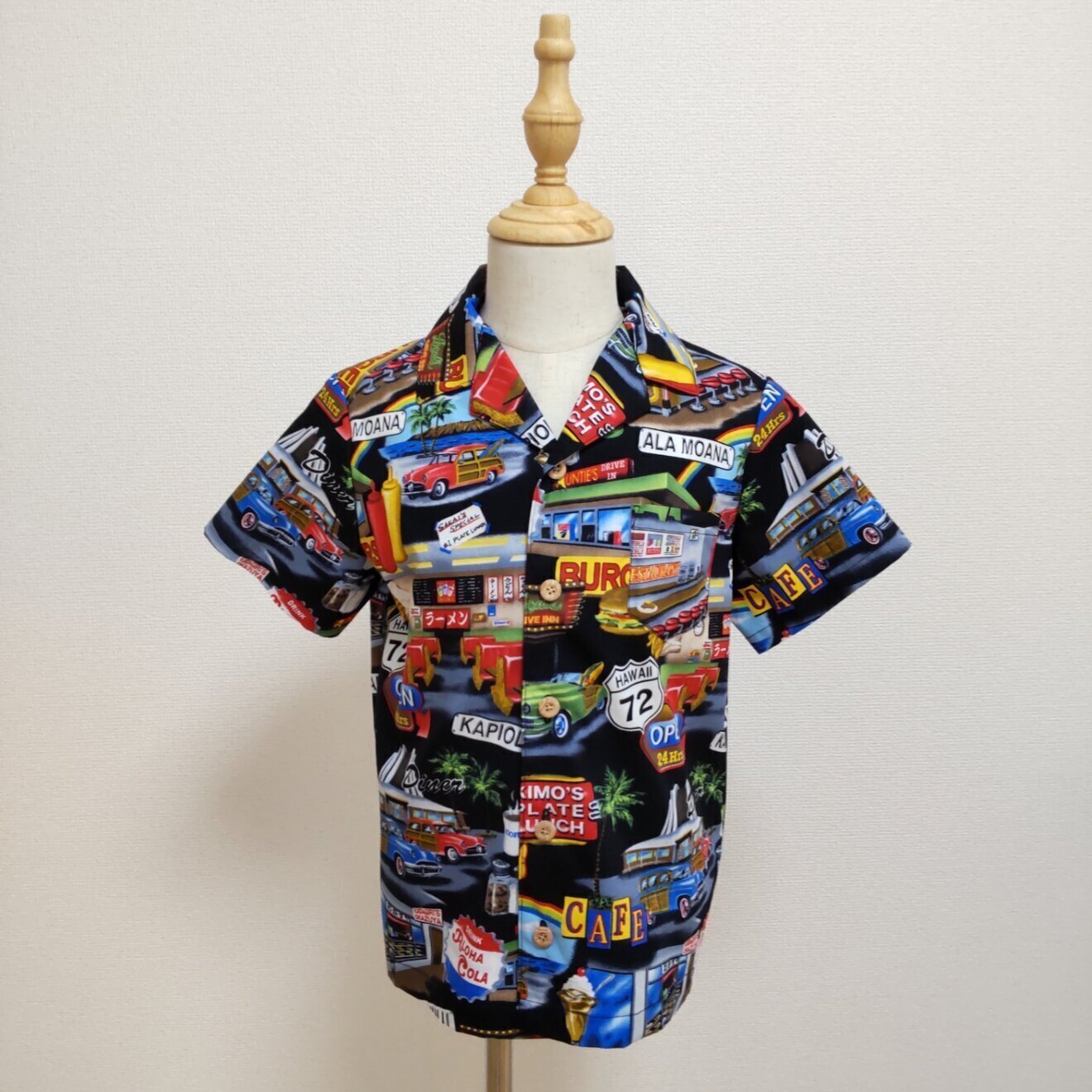 ヴィンテージ風プリントのアロハシャツ(140サイズ)