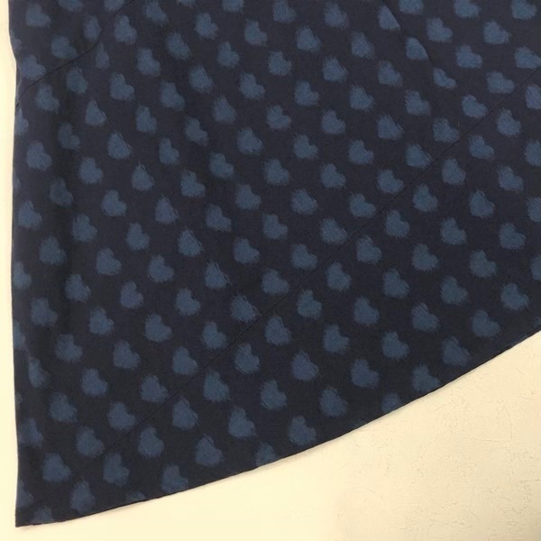 久留米絣　儀右ヱ門　ハート柄スカート　M~L