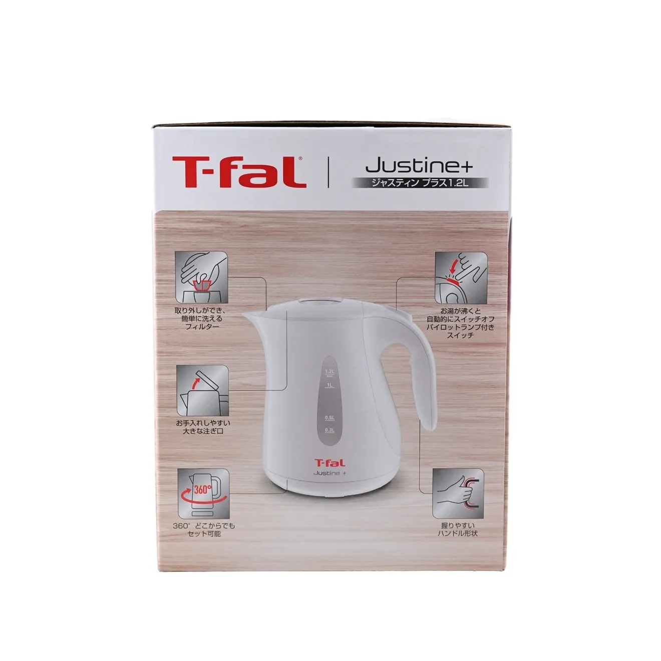 T-fal 電気ケトル ジャスティンプラス 1.2L ホワイト　KO4901JP