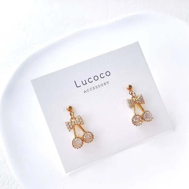 🍒リボン×チェリー ピアス（イヤリング）