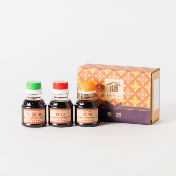 しょうゆギフトセット【送料無料】（甘口／大甘／生醤油 各100ml）