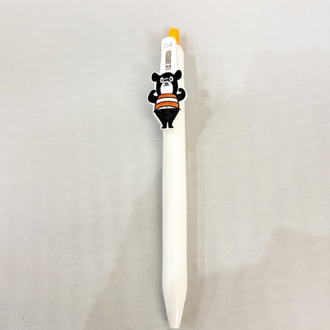 ブングマ　ボールペン〈ガッツポーズ・オレンジ〉