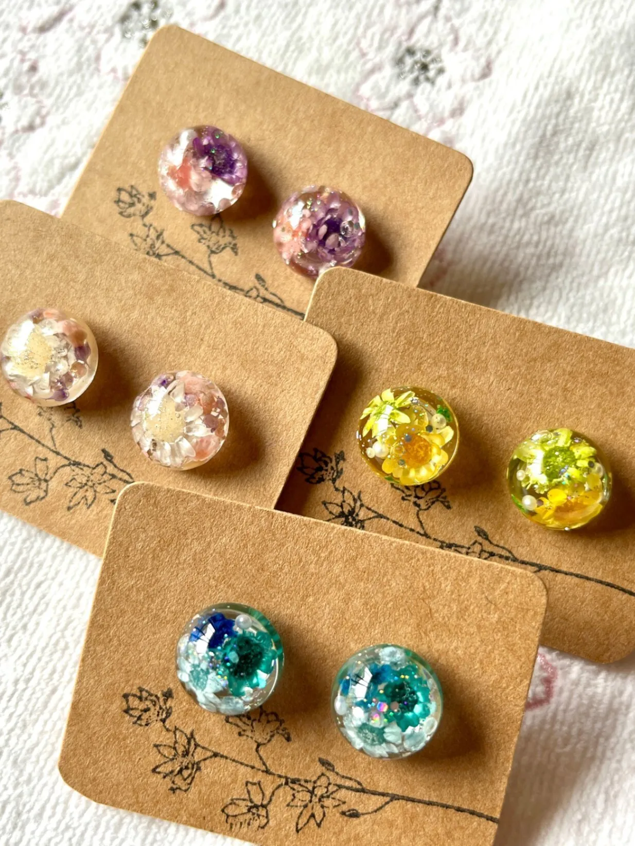 ドライフラワー入り🌸ピアス【リベポ払い歓迎🎉】