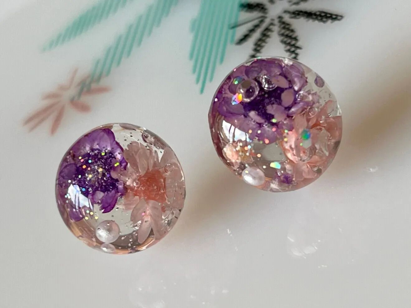 ドライフラワー入り🌸ピアス【リベポ払い歓迎🎉】