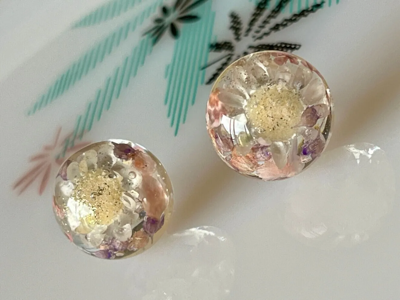ドライフラワー入り🌸ピアス【リベポ払い歓迎🎉】