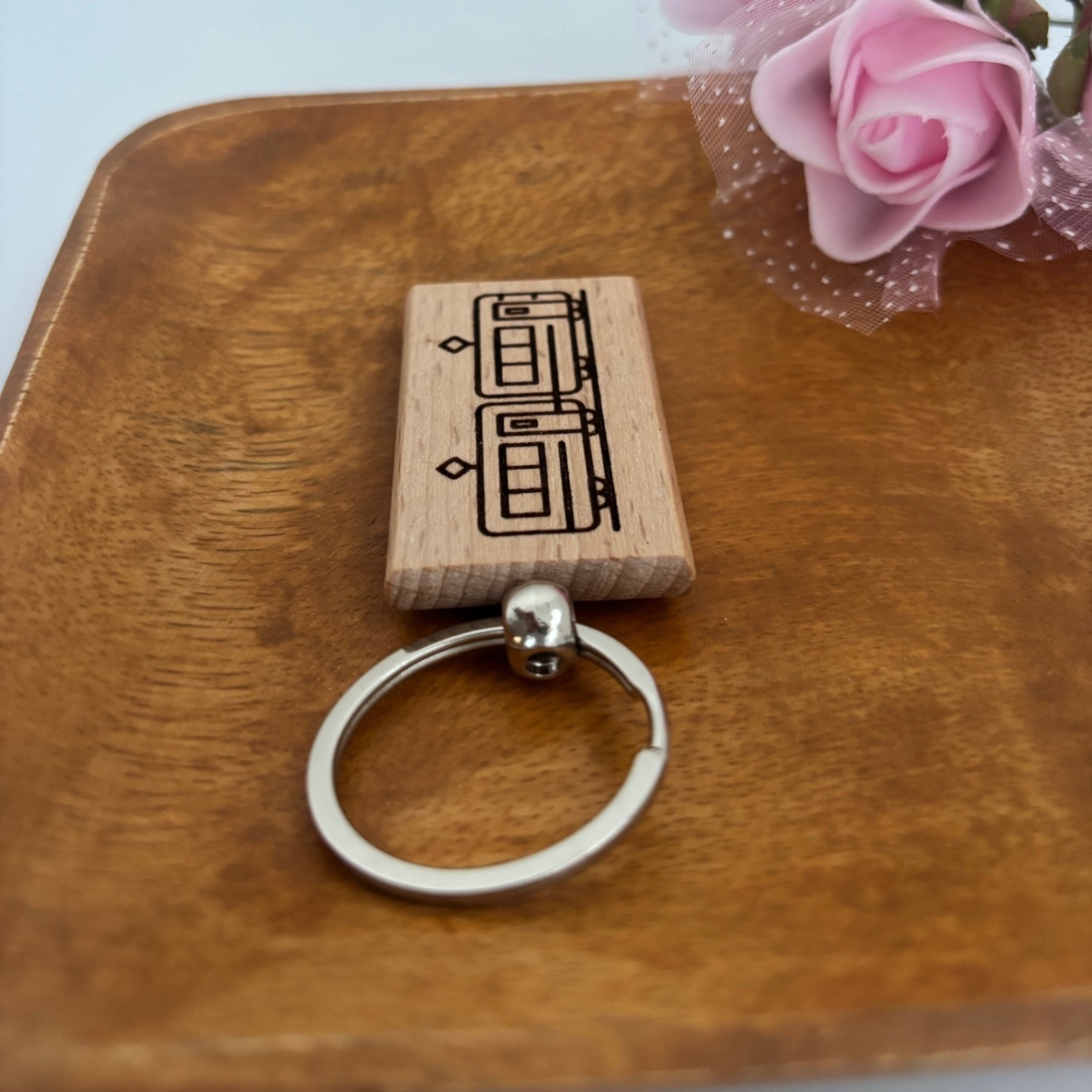 切符ネームキーホルダー☘️両面彫刻☘️名前入れ無料