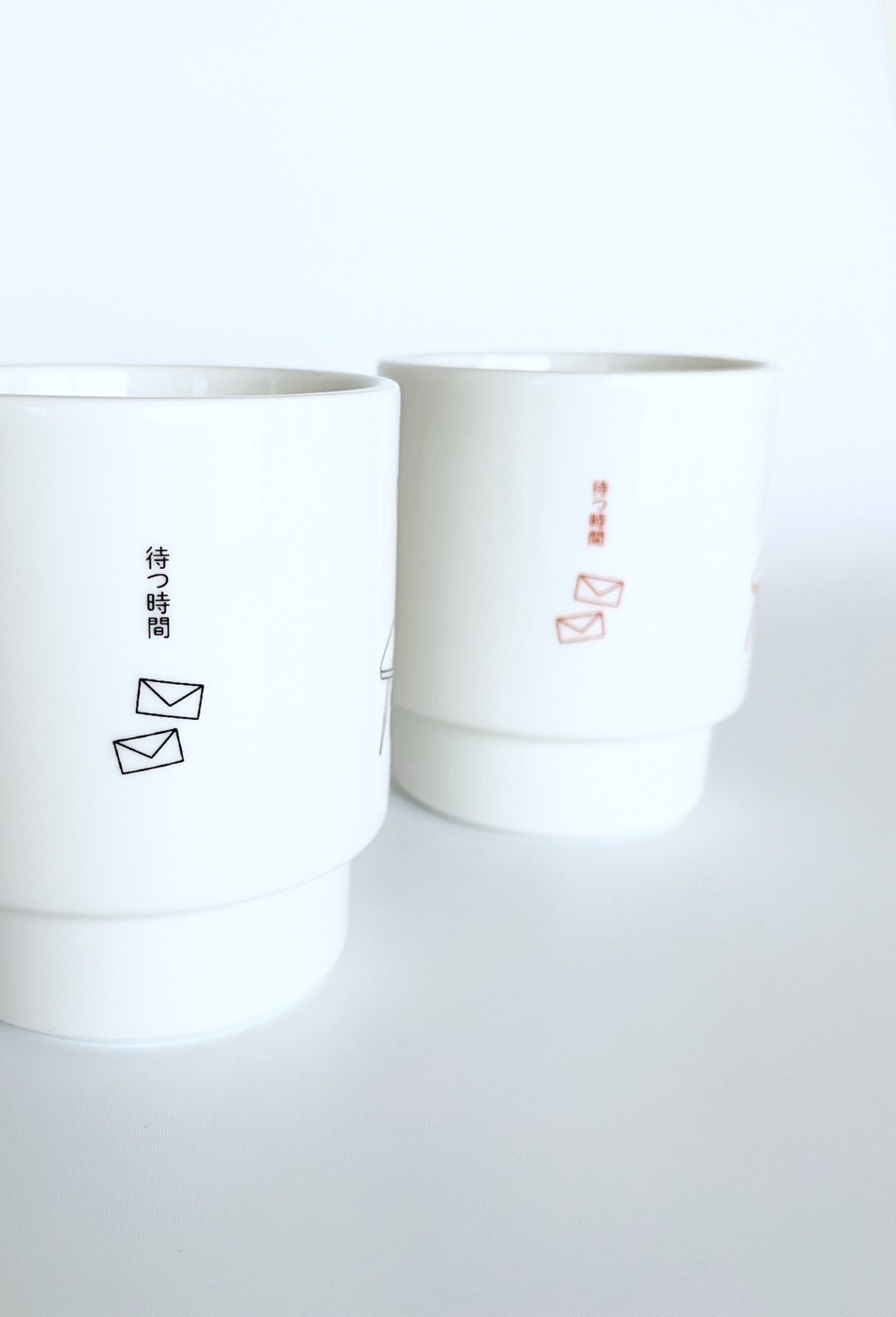 ヤギと手紙マグ（黒）