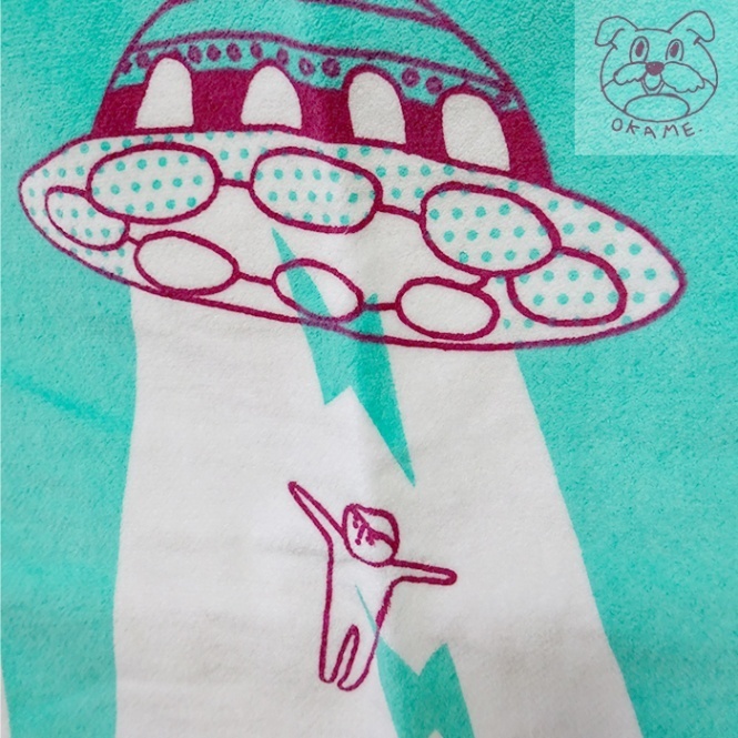 オリジナルイラスト柄フェイスタオル