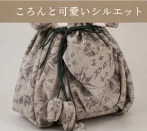 【母の日ギフト】ハンドメイド巾着トートバッグ◆大島紬リメイク◆和モダン◆一点物◆軽くて使いやすい