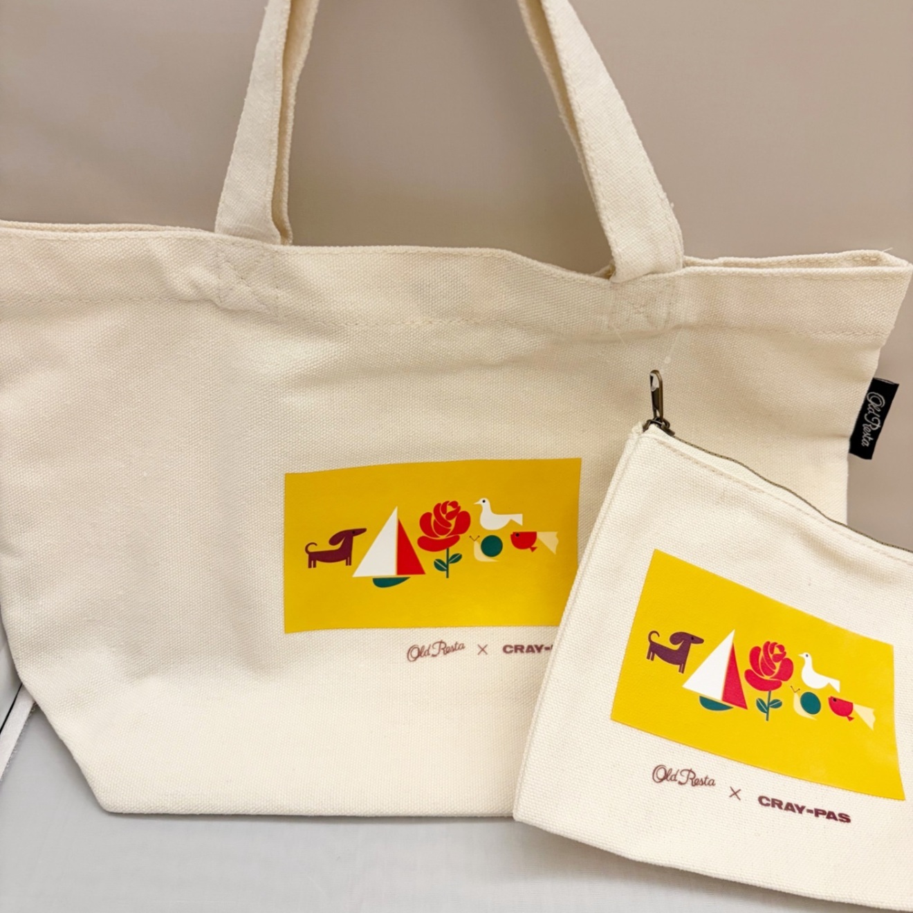 Old Resta ポーチ付きミニトートバッグ〈クレパス〉