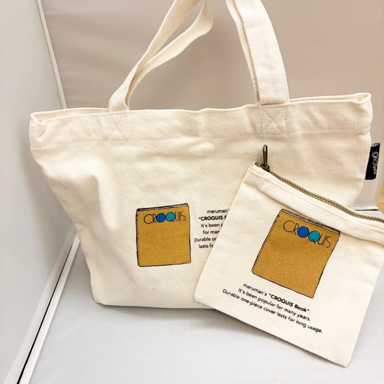 Old Resta ポーチ付きミニトートバッグ〈クロッキー帳〉