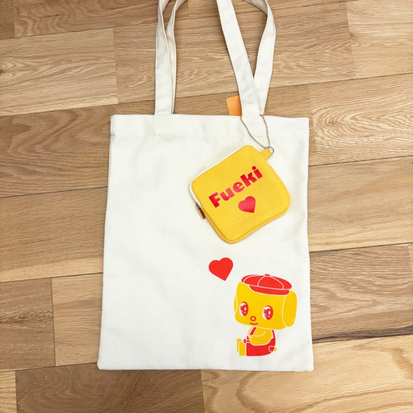 Old Resta ポーチ付きトートバッグ〈フエキくん〉