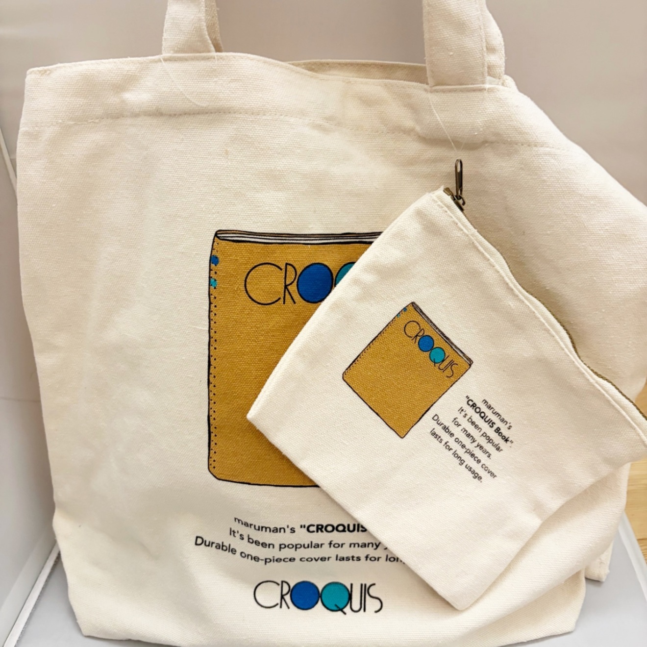 Old Resta ポーチ付き2wayトートバッグ〈クロッキー〉