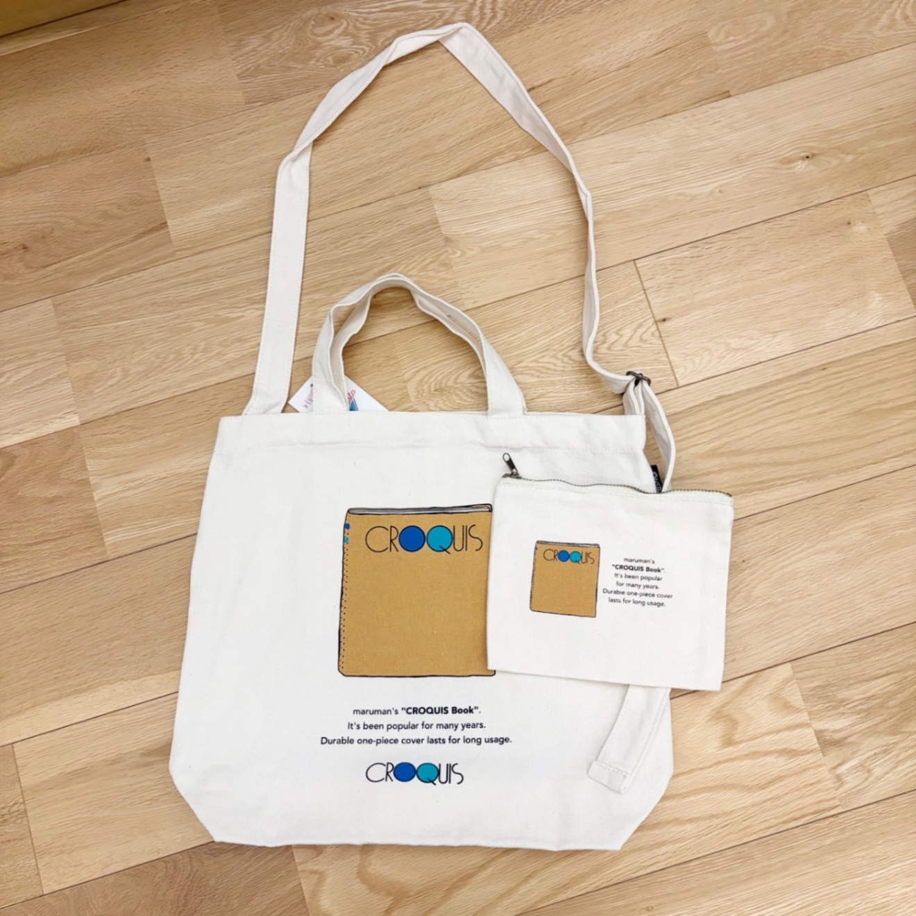 Old Resta ポーチ付き2wayトートバッグ〈クロッキー〉