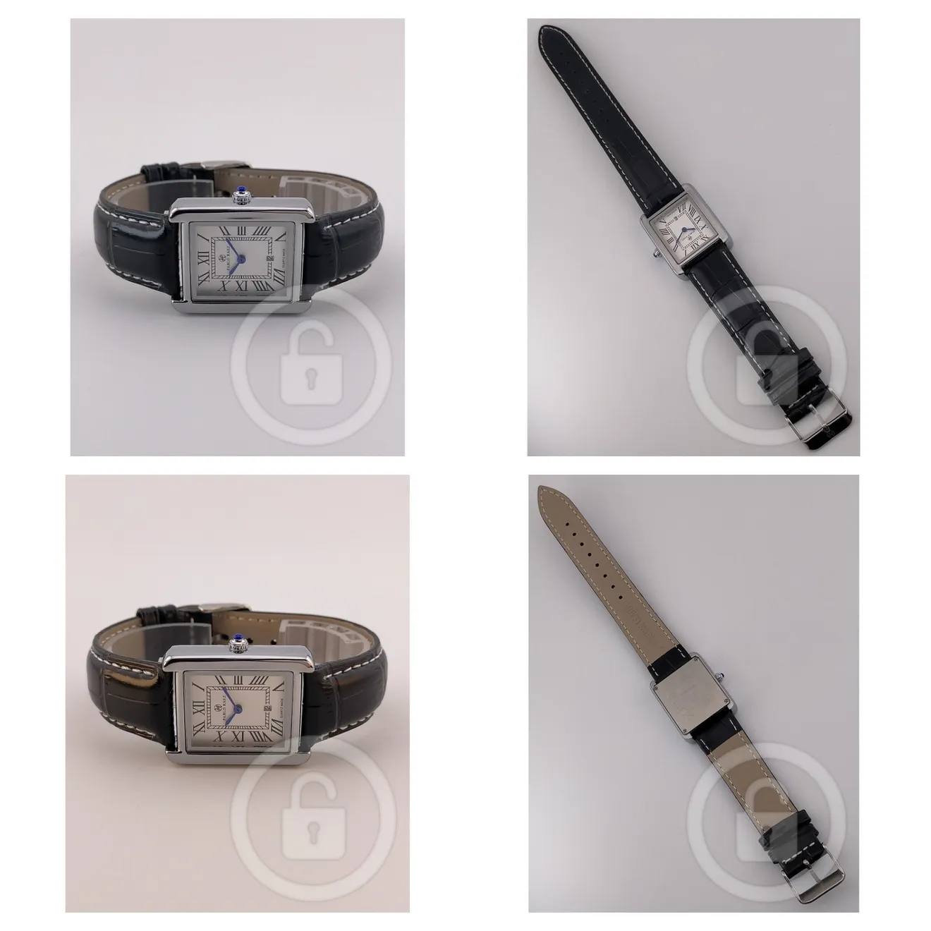 【端正かつ質実剛健なレクタングルスタイルが汎用性を広げる/新品】WMNS 黒革