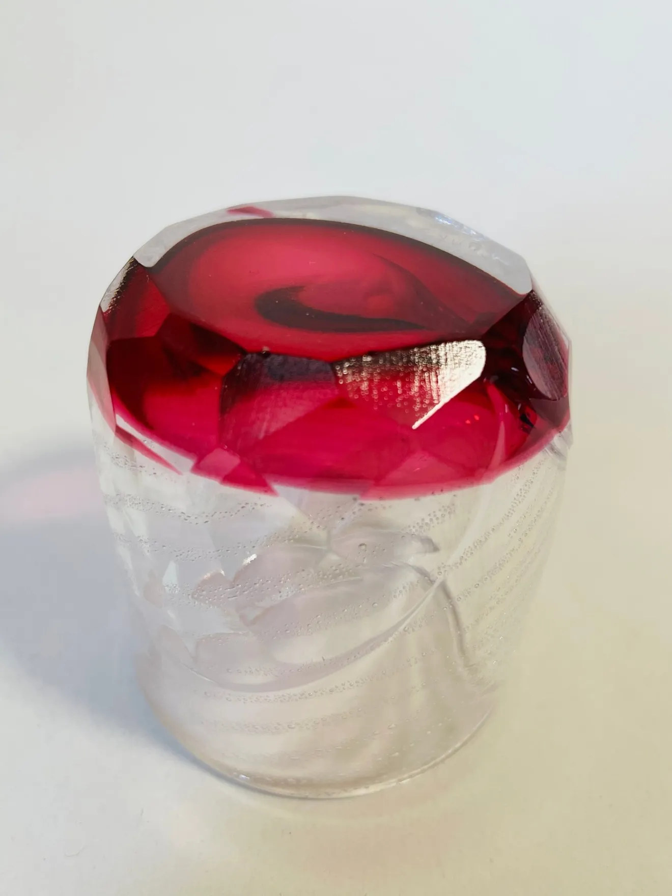 吹きガラス_酒器_ぐい呑み_iroiro_Ruby Glow